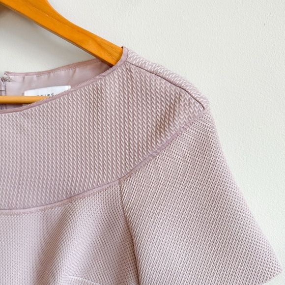 REISS • Hazel Textured Panel Dress in Ash - Picture 6 of 15